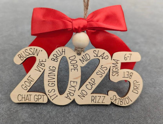 2025 Youth Slang Christmas Ornament