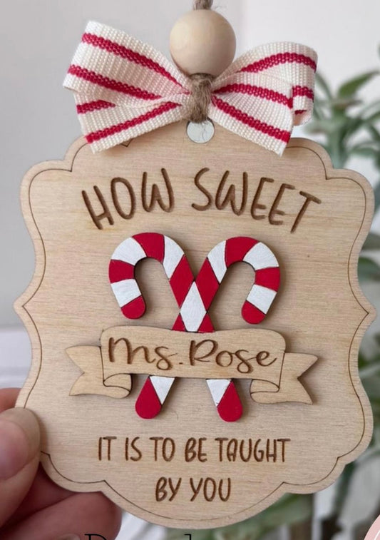 Sweet Teacher Christmas Ornament