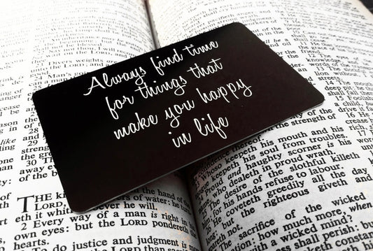 Personalized Metal Wallet Insert