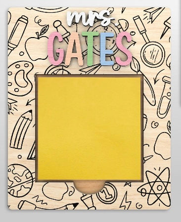 Personalized Teacher Note Holder